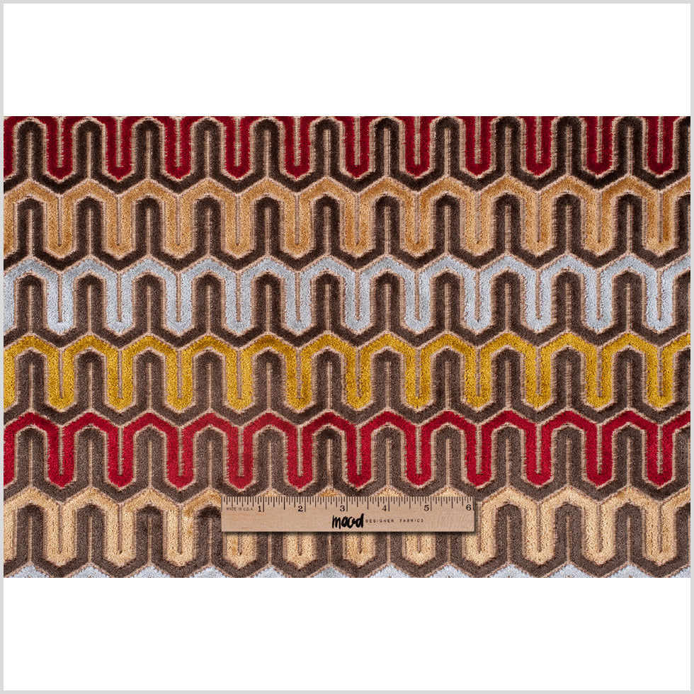 Brown Geometric Velvet Tapestry - Full Brown Geometric Velvet Tapestry - Full