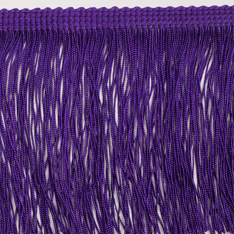 4 European Purple Chainette Fringe Trim - Folded 4 European Purple Chainette Fringe Trim - Folded