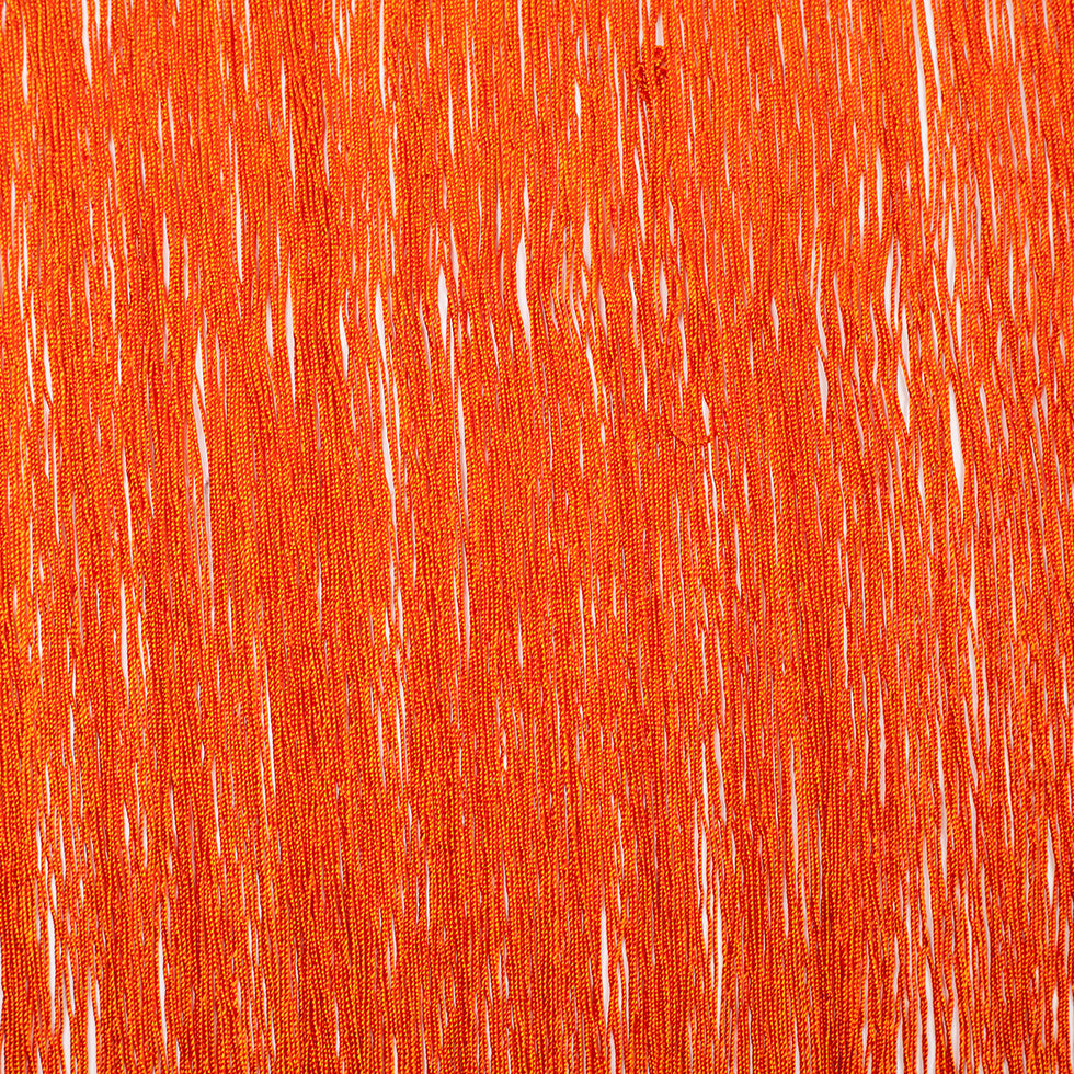 24 European Orange Chainette Fringe Trim - Folded 24 European Orange Chainette Fringe Trim - Folded