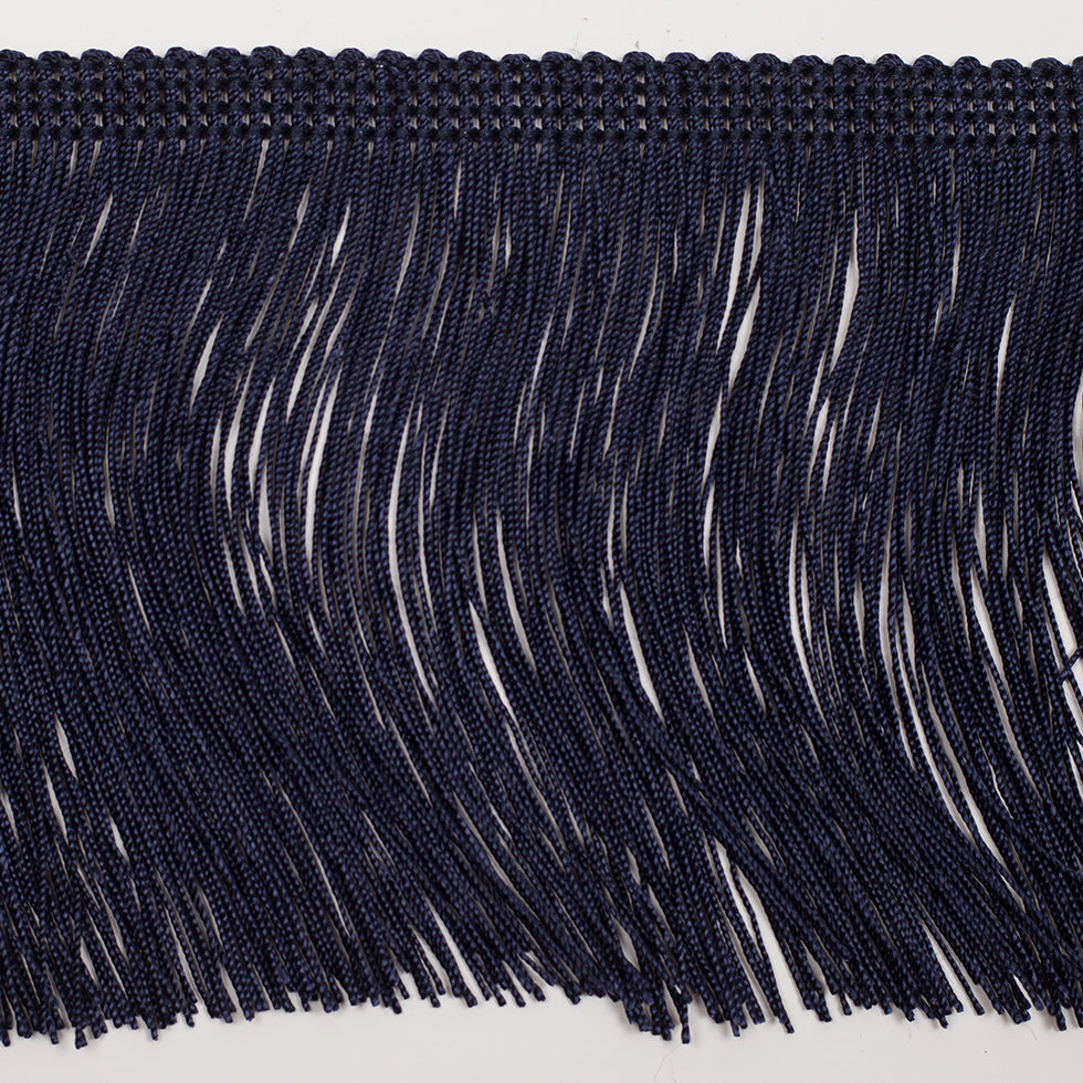 4" European Dark Blue Chainette Fringe Trim 4" European Dark Blue Chainette Fringe Trim