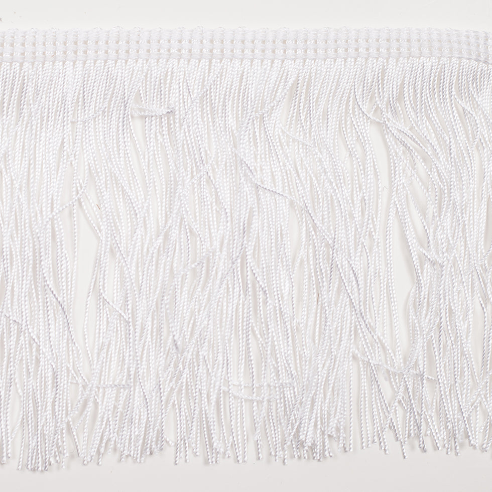 4 European White Chainette Fringe Trim 4 European White Chainette Fringe Trim
