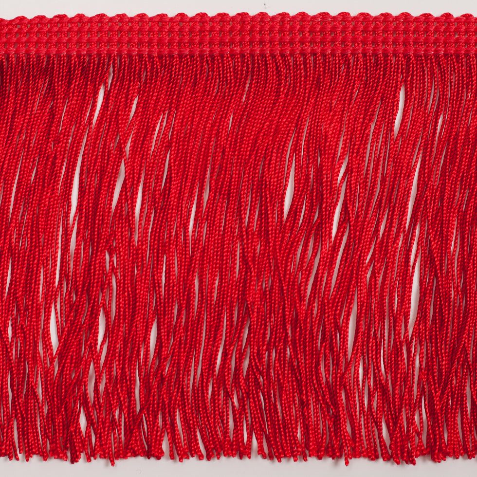4" European Red Chainette Fringe Trim 4" European Red Chainette Fringe Trim