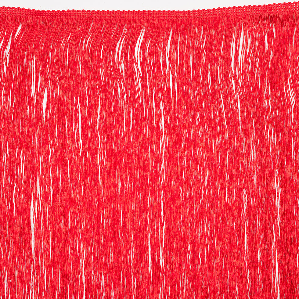 24 European Red Chainette Fringe Trim 24 European Red Chainette Fringe Trim