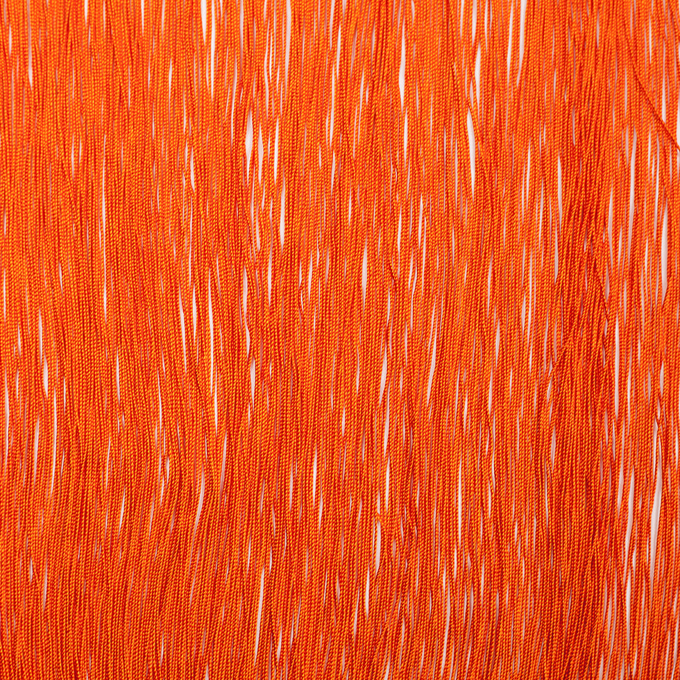 16 European Orange Chainette Fringe Trim - Folded 16 European Orange Chainette Fringe Trim - Folded