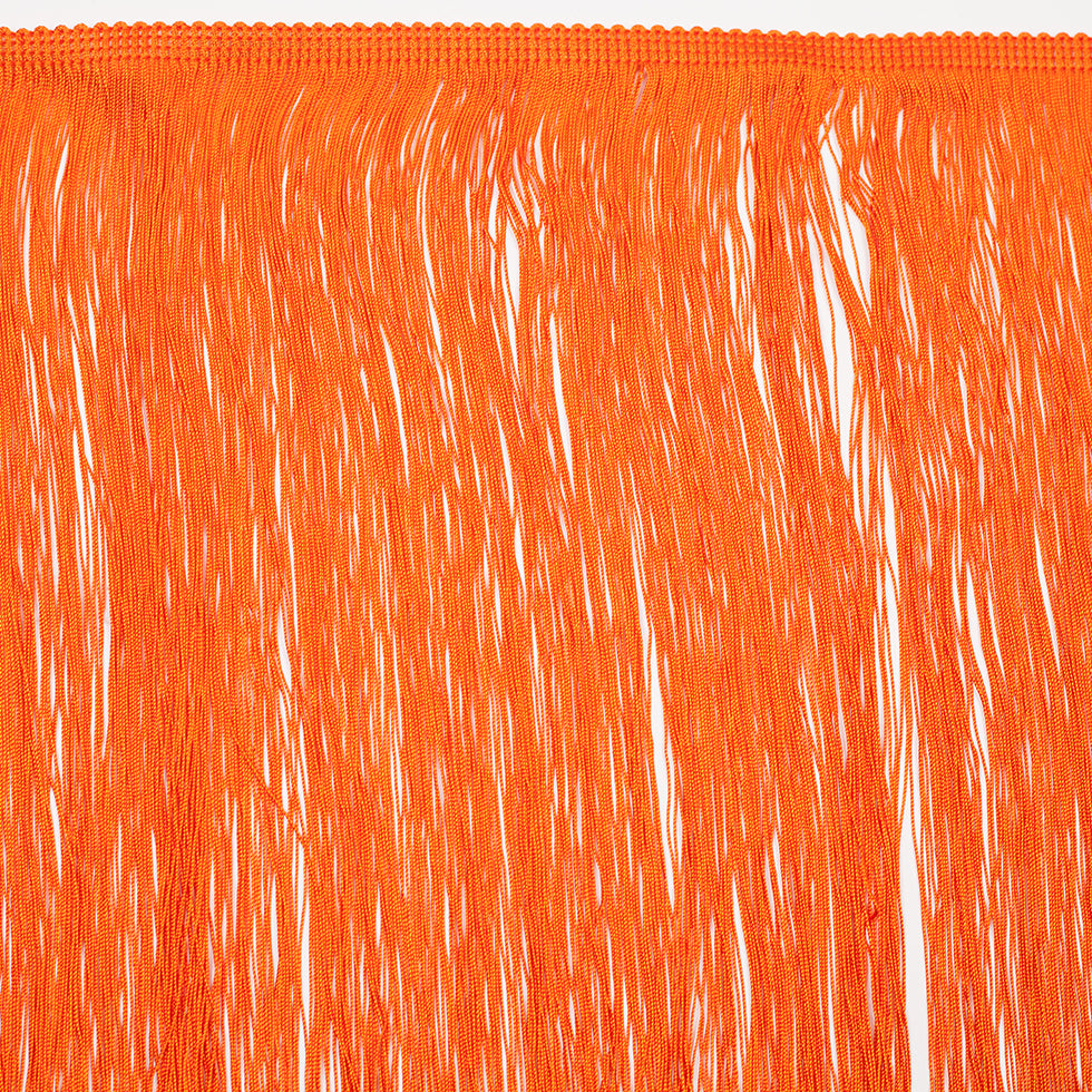 16 European Orange Chainette Fringe Trim 16 European Orange Chainette Fringe Trim