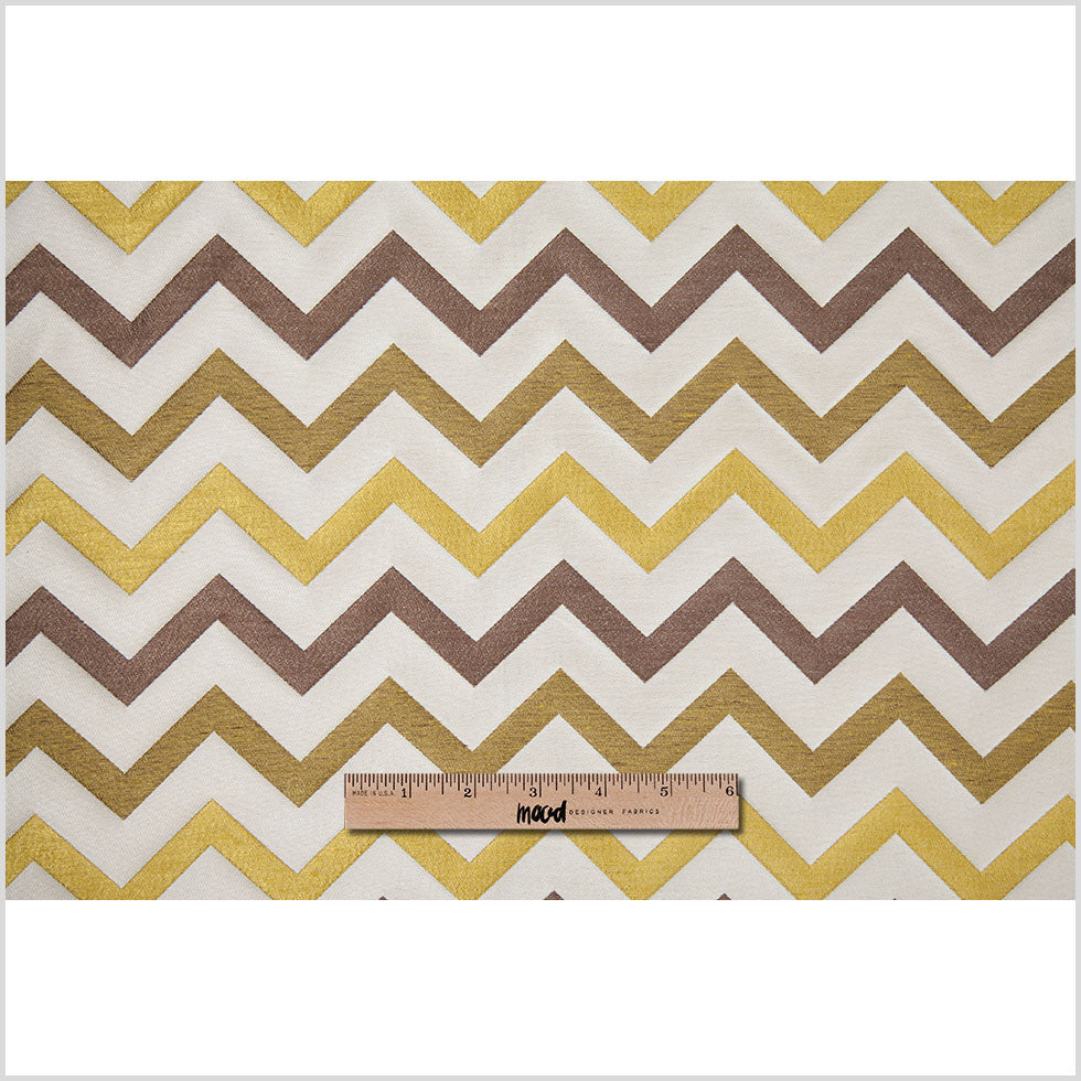 Chartreuse/Brown Bold Chevron Jacquard Full Chartreuse/Brown Bold Chevron Jacquard Full