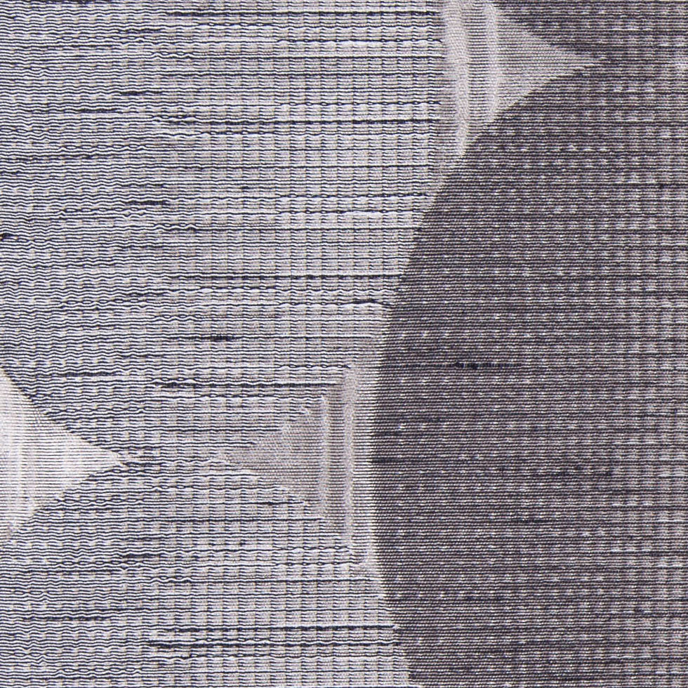 Silver Rows of Ovals Textured Jacquard - Detail Silver Rows of Ovals Textured Jacquard - Detail