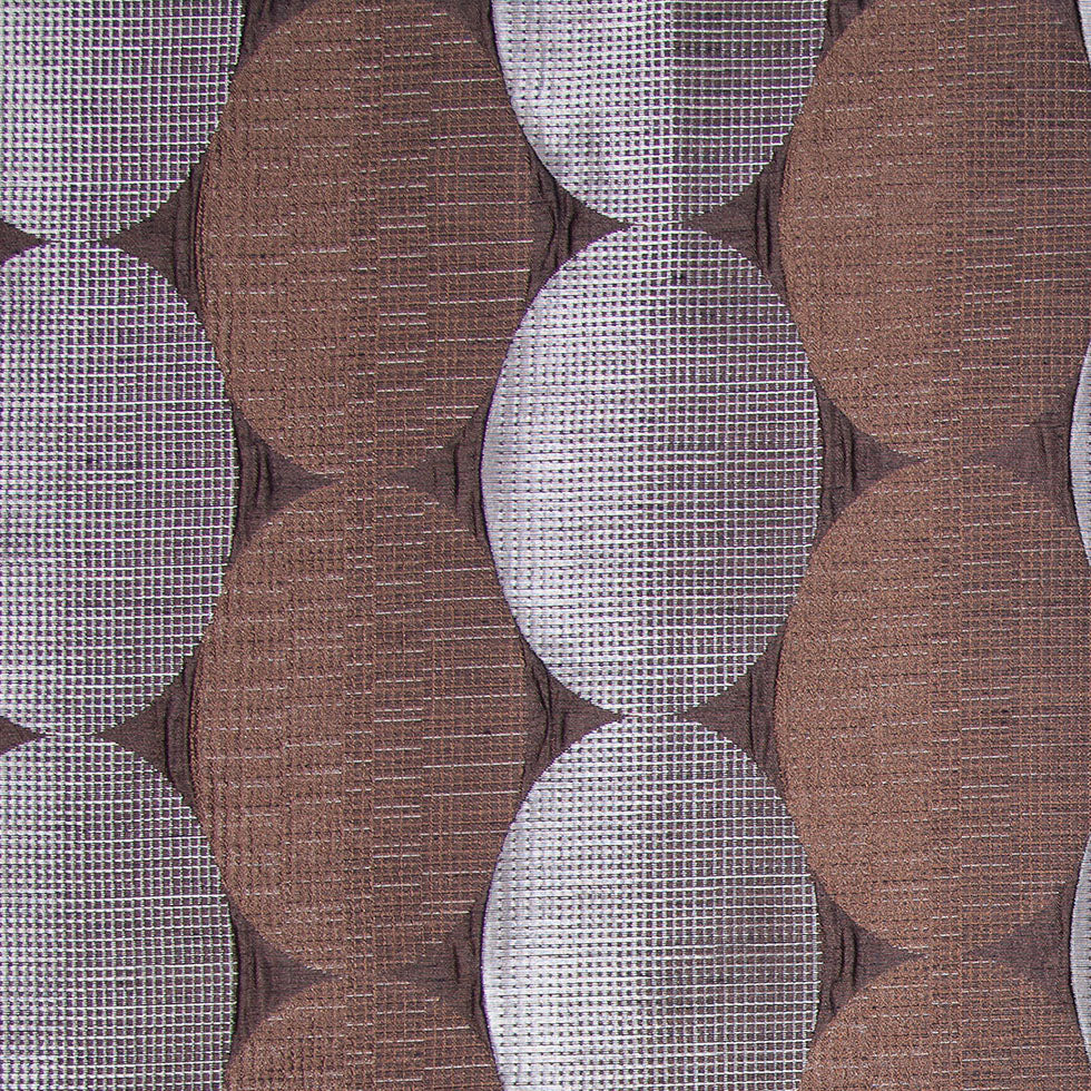 Espresso Rows of Ovals Textured Jacquard Espresso Rows of Ovals Textured Jacquard