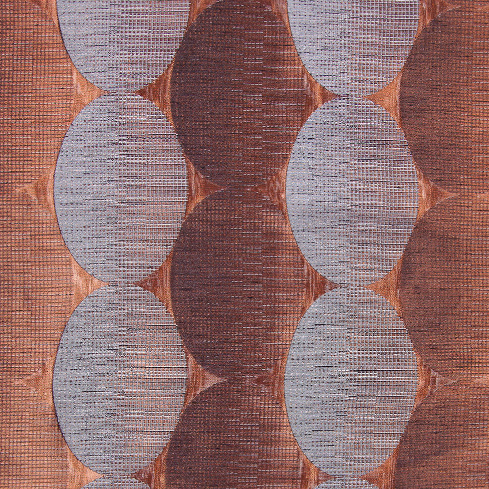 Henna/Gray Rows of Ovals Textured Jacquard Henna/Gray Rows of Ovals Textured Jacquard