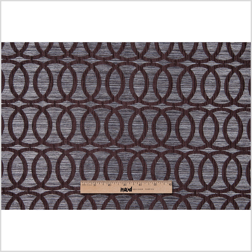 Brown Entwined Circles Brocade - Full Brown Entwined Circles Brocade - Full