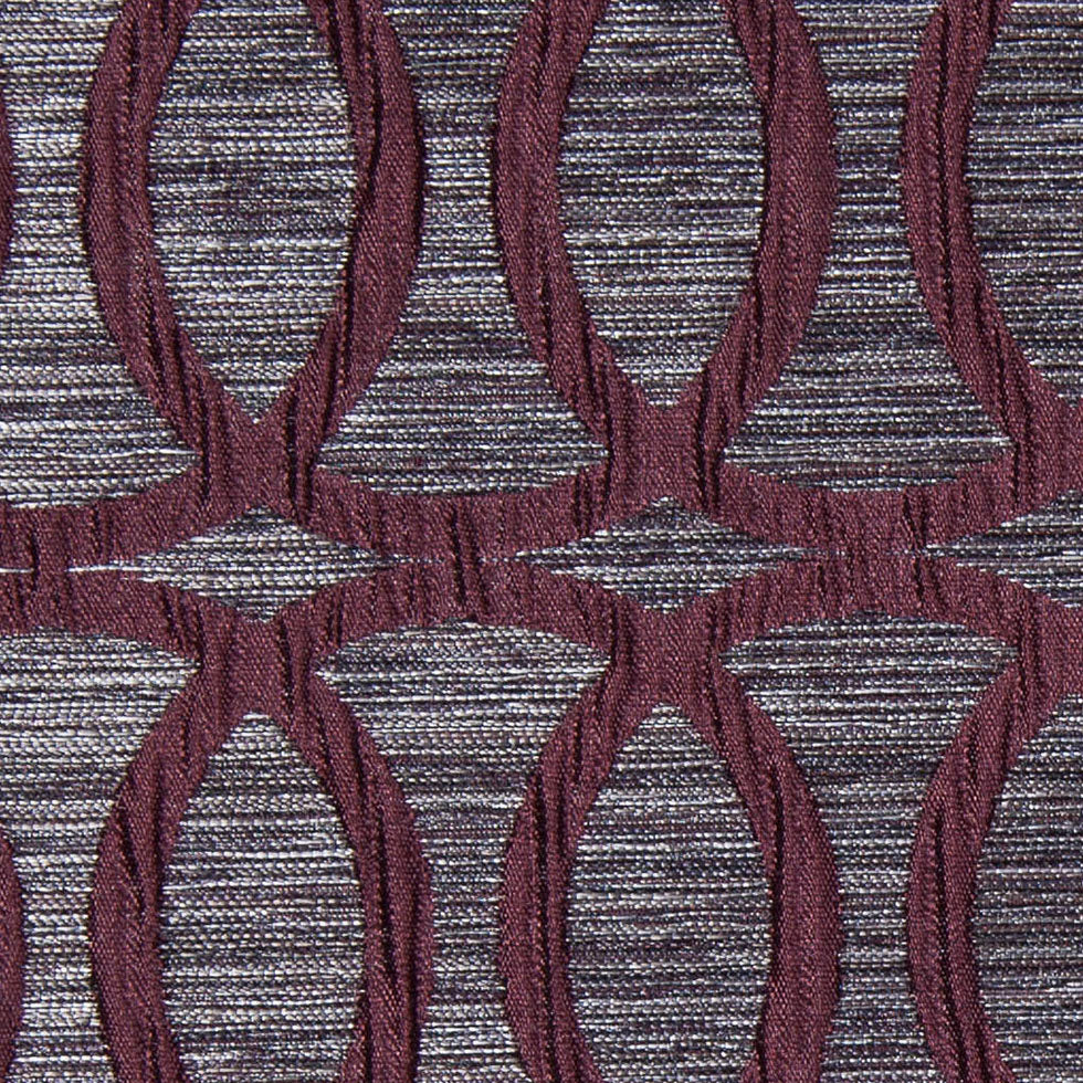 Burgundy Entwined Circles Brocade Detail Burgundy Entwined Circles Brocade Detail
