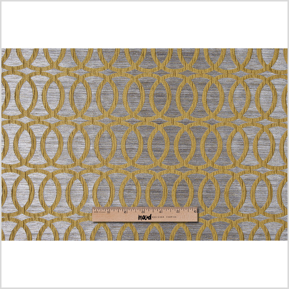 Chartreuse Entwined Circles Brocade - Full Chartreuse Entwined Circles Brocade - Full