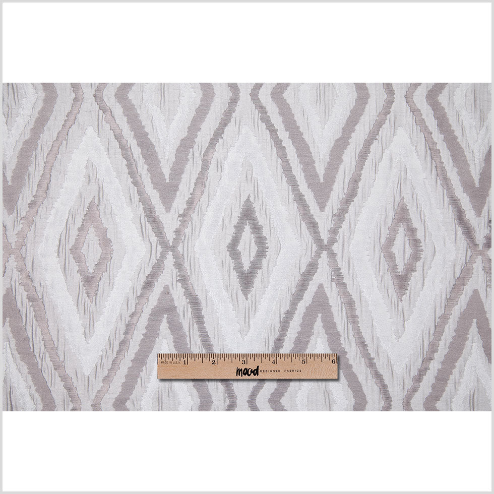 Pale Taupe/Silver Dramatic Diamonds Brocade - Full Pale Taupe/Silver Dramatic Diamonds Brocade - Full