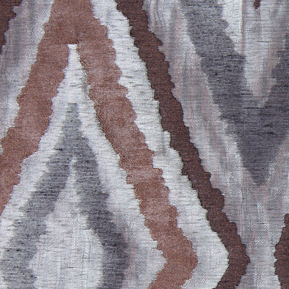 Silver/Brown Dramatic Diamonds Brocade - Detail Silver/Brown Dramatic Diamonds Brocade - Detail