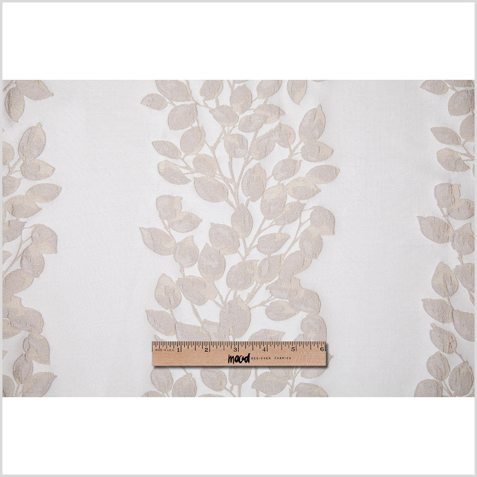 Ivory Columns of Leaves Brocade - Full Ivory Columns of Leaves Brocade - Full