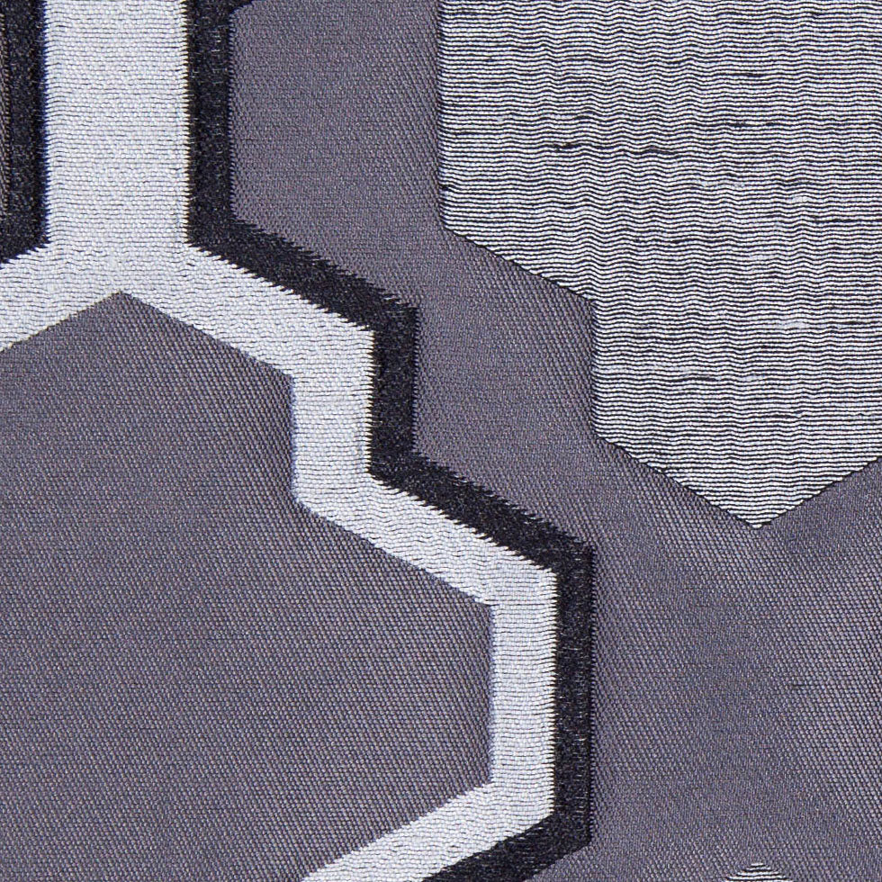 Gray Geometric Lines and Shapes Satiny Brocade Detail Gray Geometric Lines and Shapes Satiny Brocade Detail