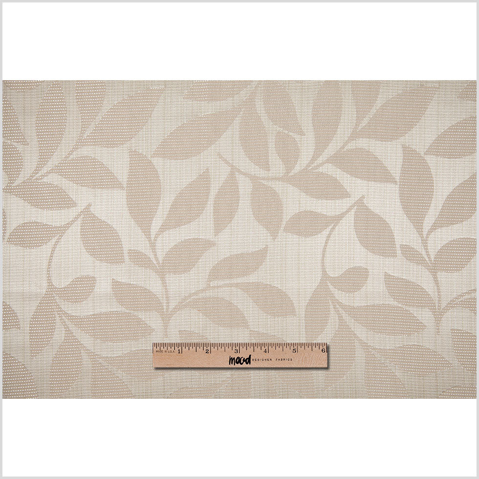 Natural Satiny Woven Leaves Jacquard - Full Natural Satiny Woven Leaves Jacquard - Full