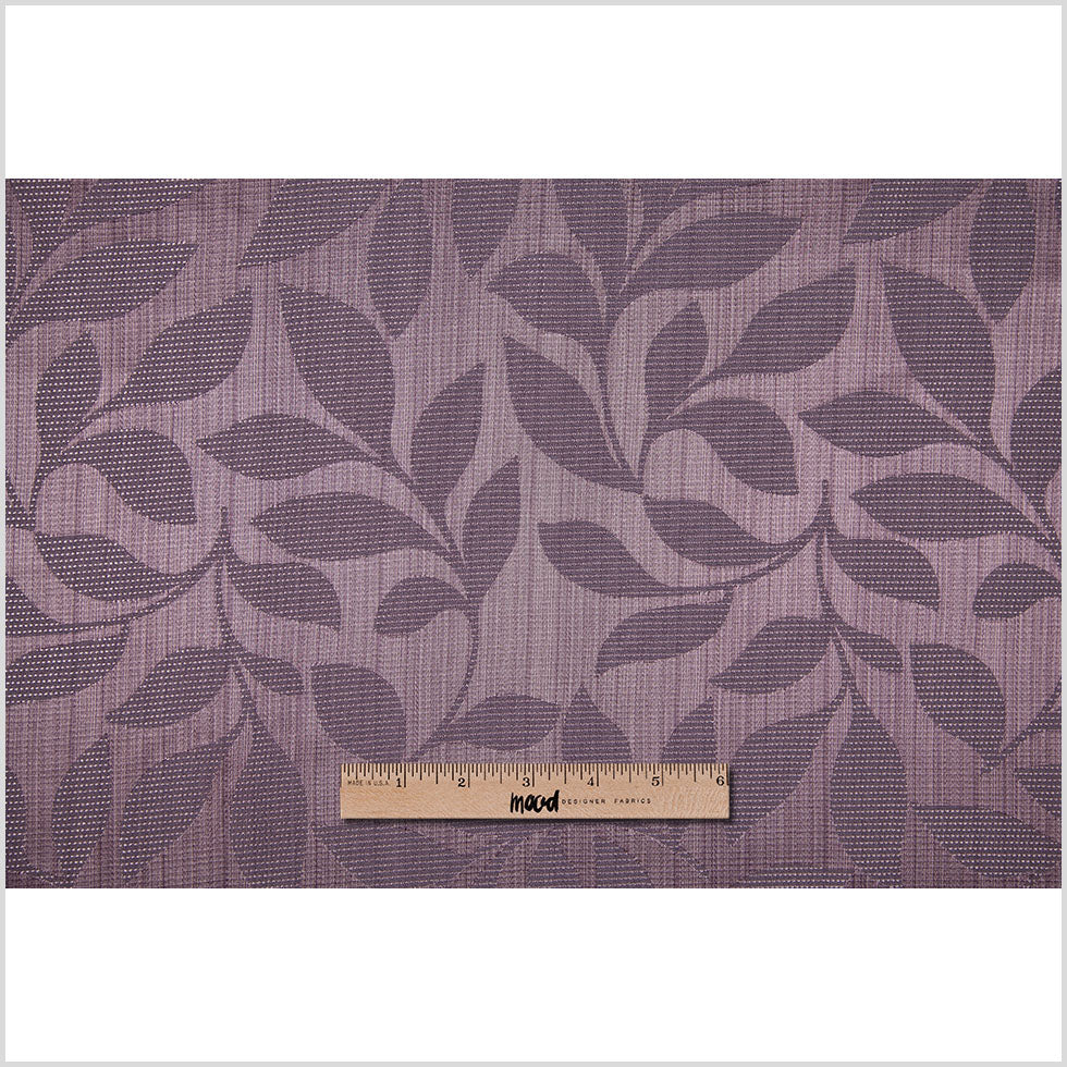 Plum Satiny Woven Leaves Jacquard Full Plum Satiny Woven Leaves Jacquard Full