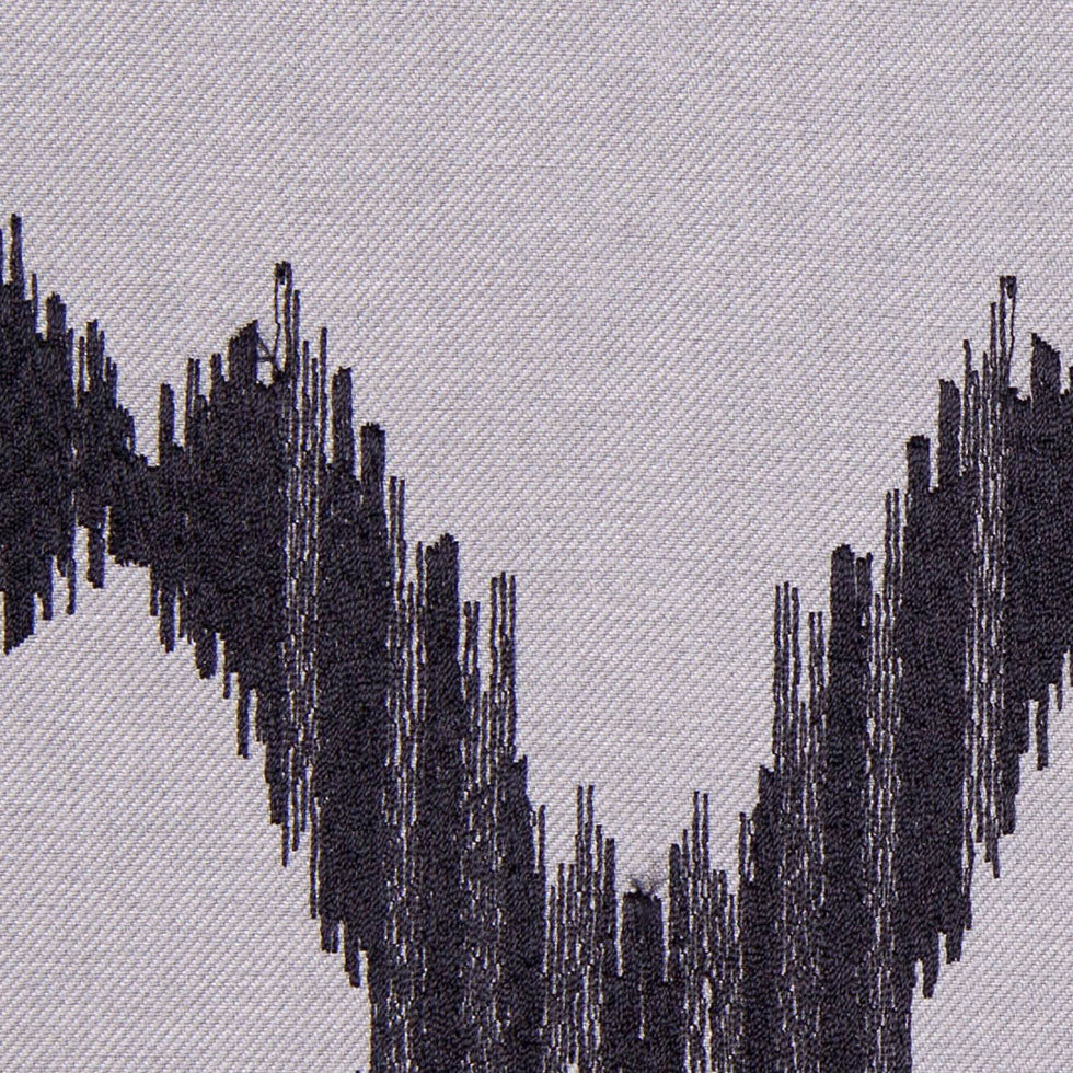 Gray and Black Embroidered Diamonds Woven - Detail Gray and Black Embroidered Diamonds Woven - Detail