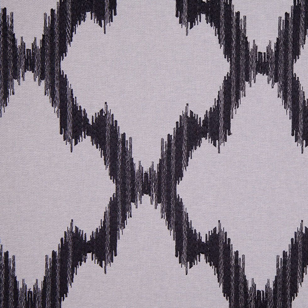 Gray and Black Embroidered Diamonds Woven Gray and Black Embroidered Diamonds Woven