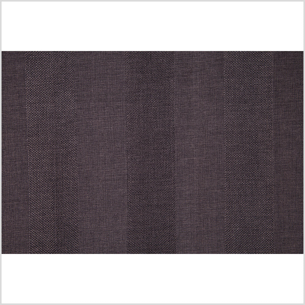 Dark Gray Wides Stripes Linen-Like Woven - Full Dark Gray Wides Stripes Linen-Like Woven - Full