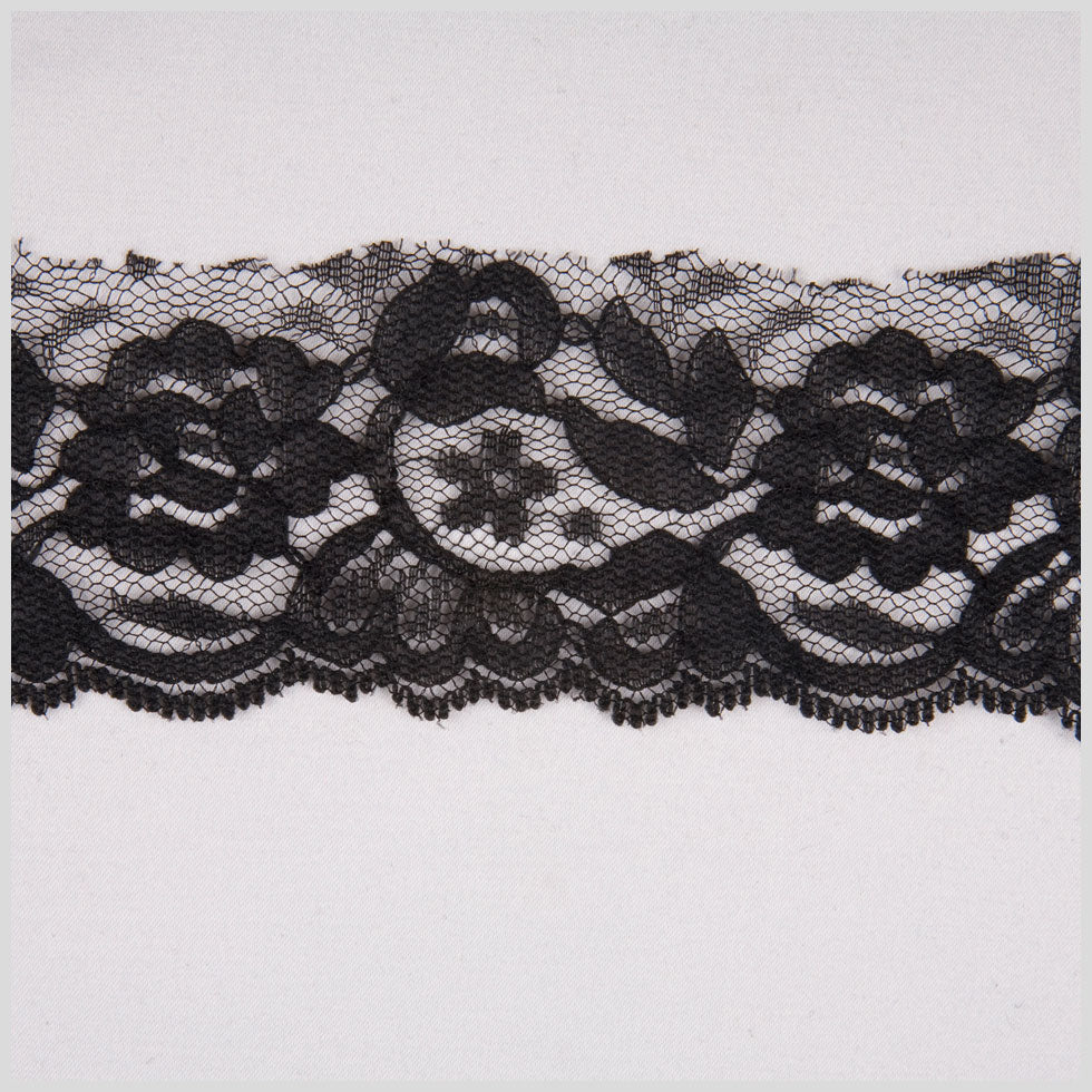 1.625 Black Floral Lace 1.625 Black Floral Lace