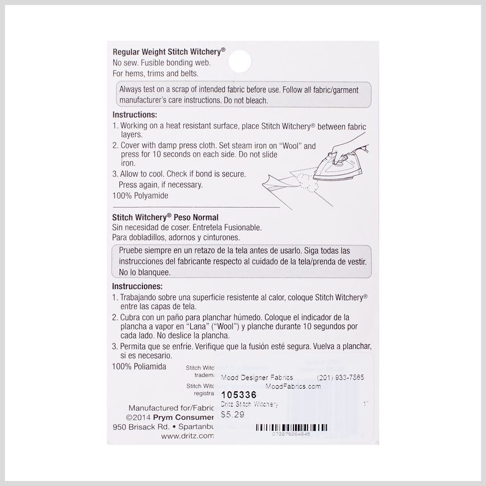 Dritz Black Stitch Witchery - Detail