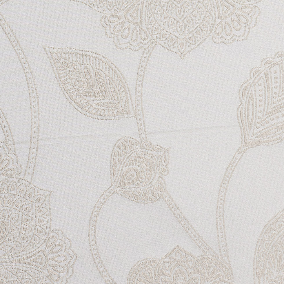 Light Beige and Ivory Floral Satin Jacquard Detail Light Beige and Ivory Floral Satin Jacquard Detail