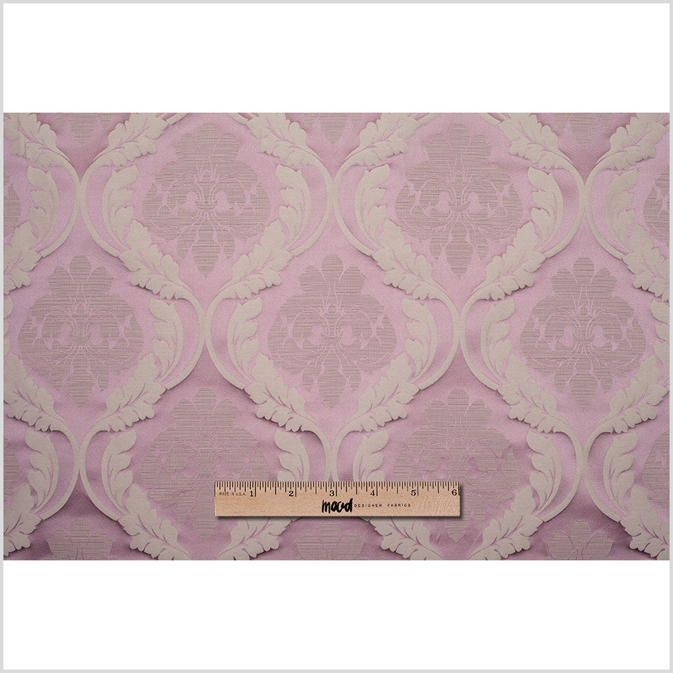 Lilac and Taupe Floral Satin Jacquard Full Lilac and Taupe Floral Satin Jacquard Full
