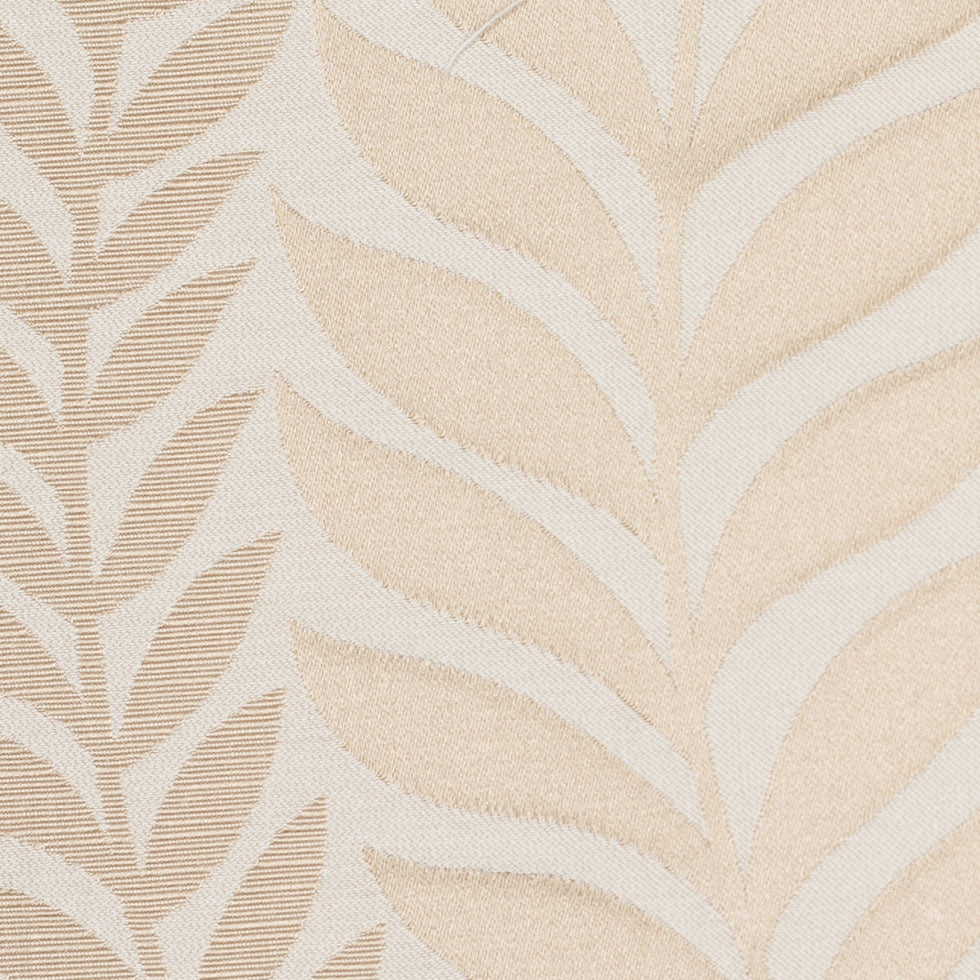 Beige and Light Beige Leafy Satin Jaquard - Detail Beige and Light Beige Leafy Satin Jaquard - Detail