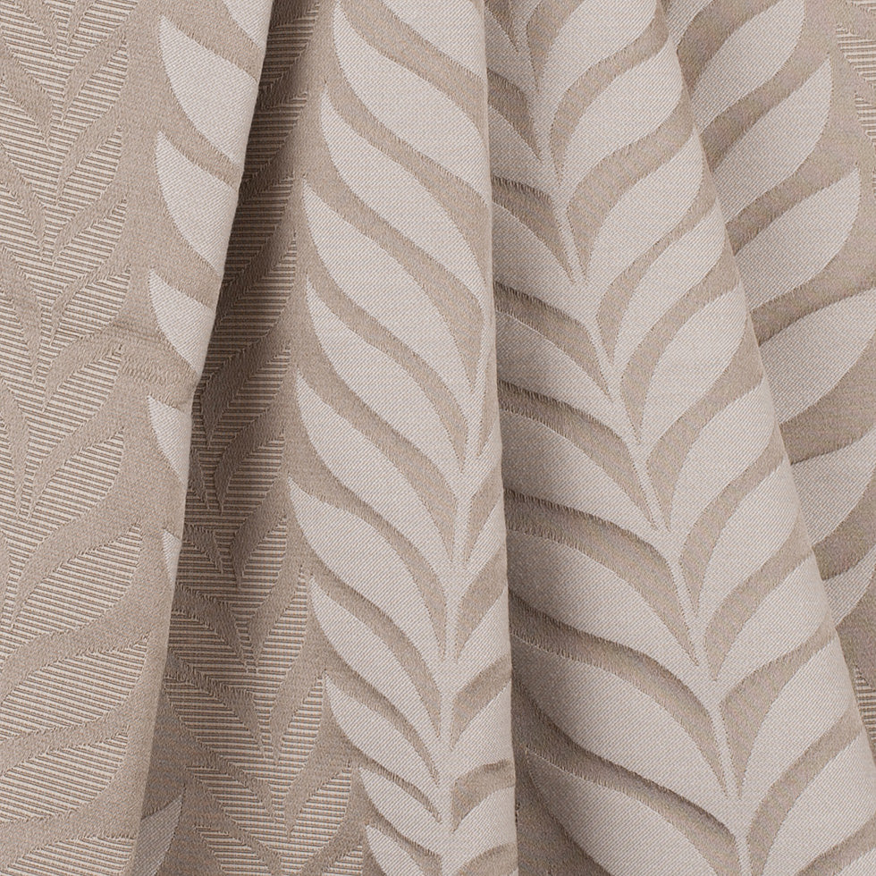 Taupe Tone-on-Tone Leaves Satin Jacquard Folded Taupe Tone-on-Tone Leaves Satin Jacquard Folded