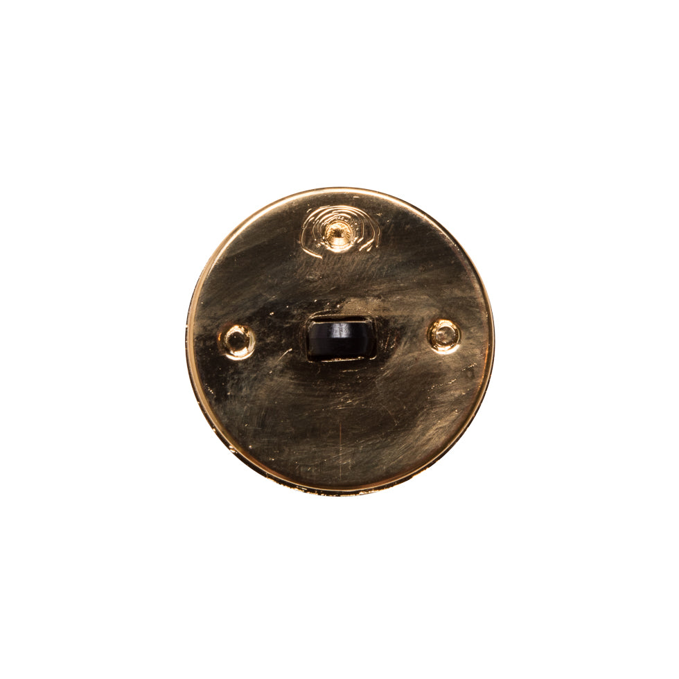 Italian Gold/Black Shank Back Button - 28L/18mm Detail Italian Gold/Black Shank Back Button - 28L/18mm Detail