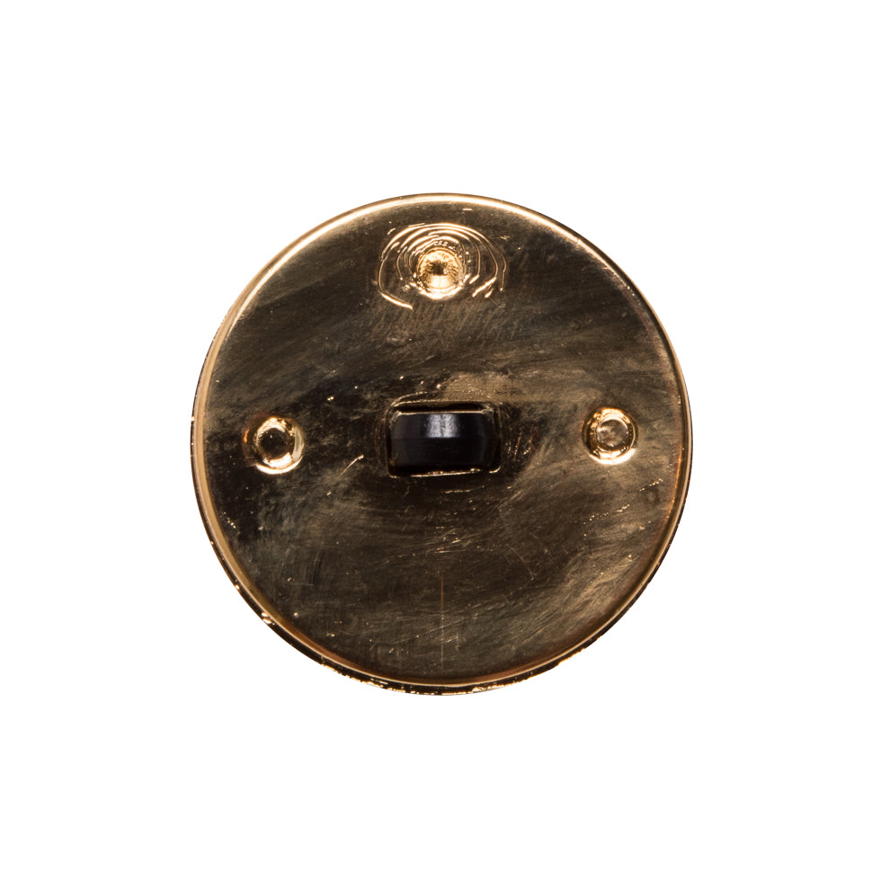 Italian Gold/Black Shank Back Button - 36L/23mm - Detail Italian Gold/Black Shank Back Button - 36L/23mm - Detail