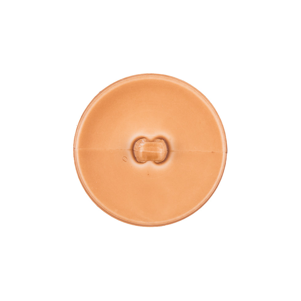 Italian Light Brown Top-Stitched Plastic Shank Back Button - 36L/23mm Detail Italian Light Brown Top-Stitched Plastic Shank Back Button - 36L/23mm Detail