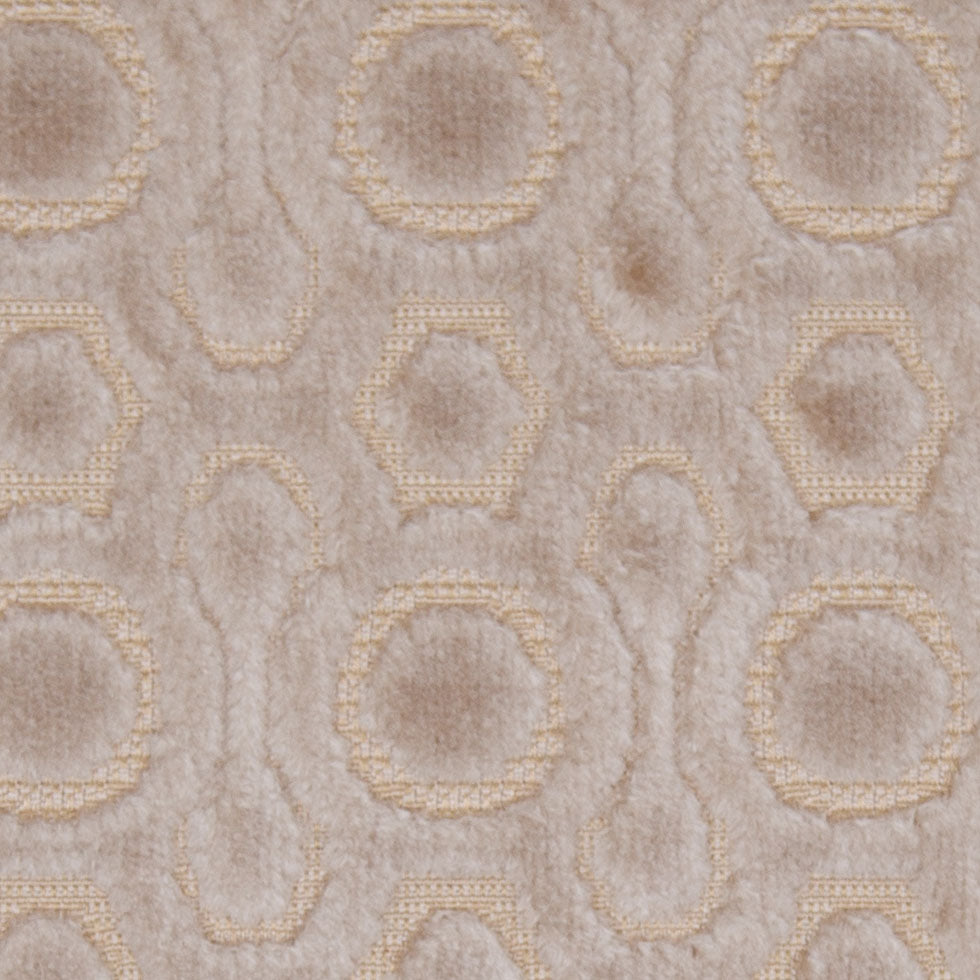 Flax Geometric Pattern Cut Velvet Home Decor Fabric Detail Flax Geometric Pattern Cut Velvet Home Decor Fabric Detail