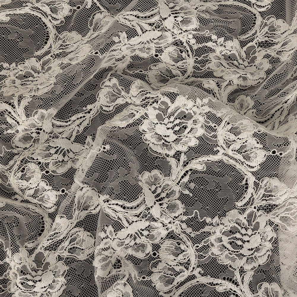 Corded Lace - Sweet Corn Floral Corded Lace - Sweet Corn Floral