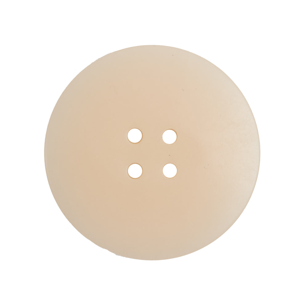 Plastic 4-Hole Button Made in Italy - 44L/28mm - Ivory Striations Dish Shaped Detail Plastic 4-Hole Button Made in Italy - 44L/28mm - Ivory Striations Dish Shaped Detail