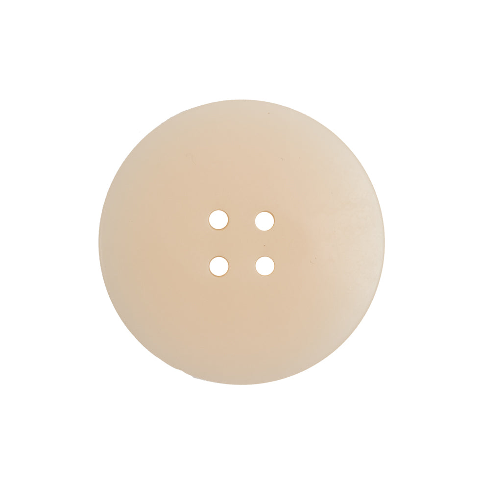 Plastic 4-Hole Button Made in Italy - 36L/23mm - Ivory Striations Dish Shaped Detail Plastic 4-Hole Button Made in Italy - 36L/23mm - Ivory Striations Dish Shaped Detail