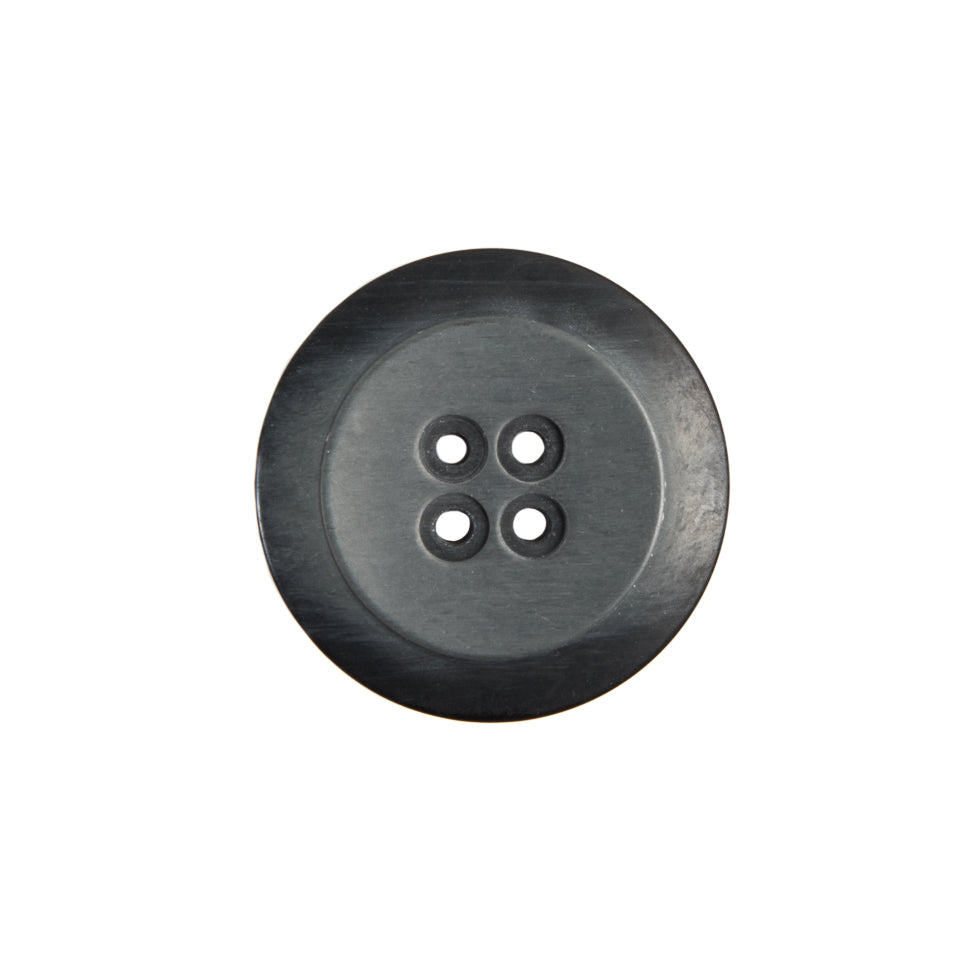 Italian Black Plastic Button - 28L/18mm Italian Black Plastic Button - 28L/18mm