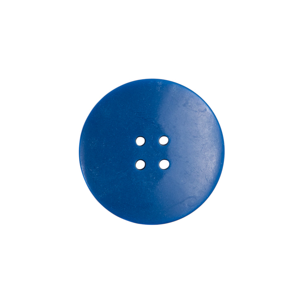 Italian Blue Plastic Button - 28L/18mm - Detail