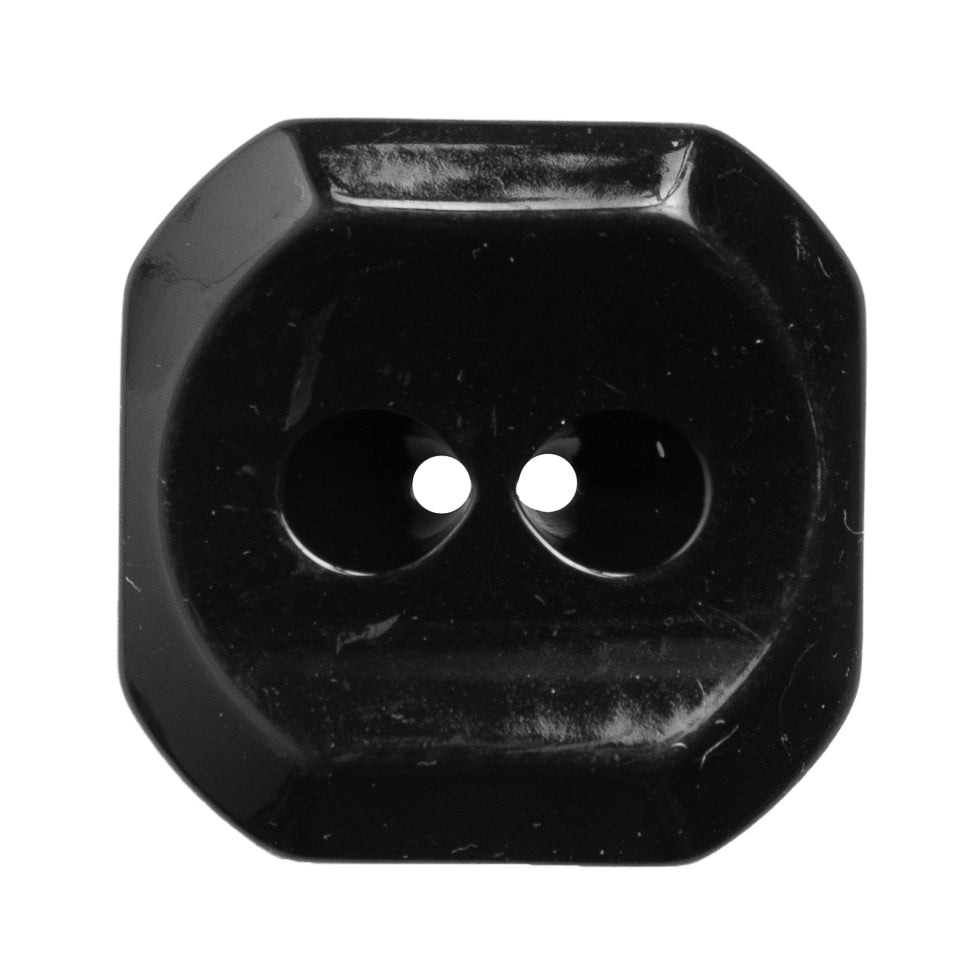 Italian Black Plastic Button - 54L/34mm Italian Black Plastic Button - 54L/34mm