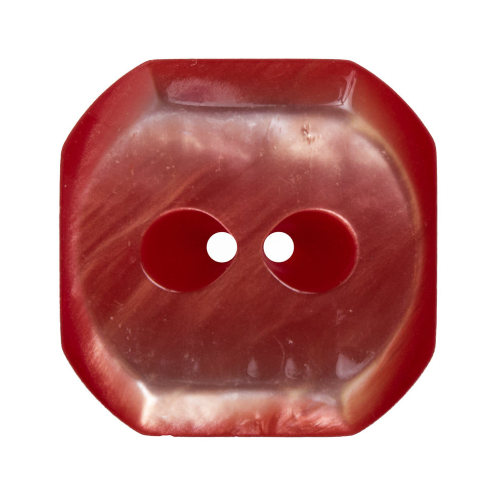 Italian Red Plastic Button - 54L/34mm Italian Red Plastic Button - 54L/34mm