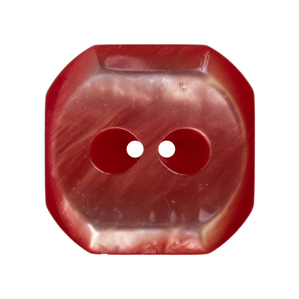 Italian Red Plastic Button - 44L/28mm Italian Red Plastic Button - 44L/28mm
