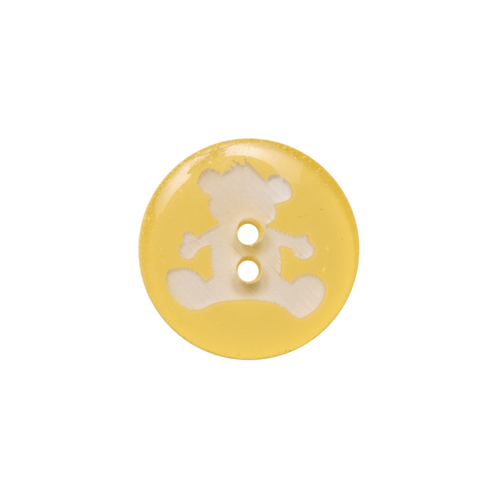 Italian Yellow Bear Plastic Button - 24L/15mm Italian Yellow Bear Plastic Button - 24L/15mm