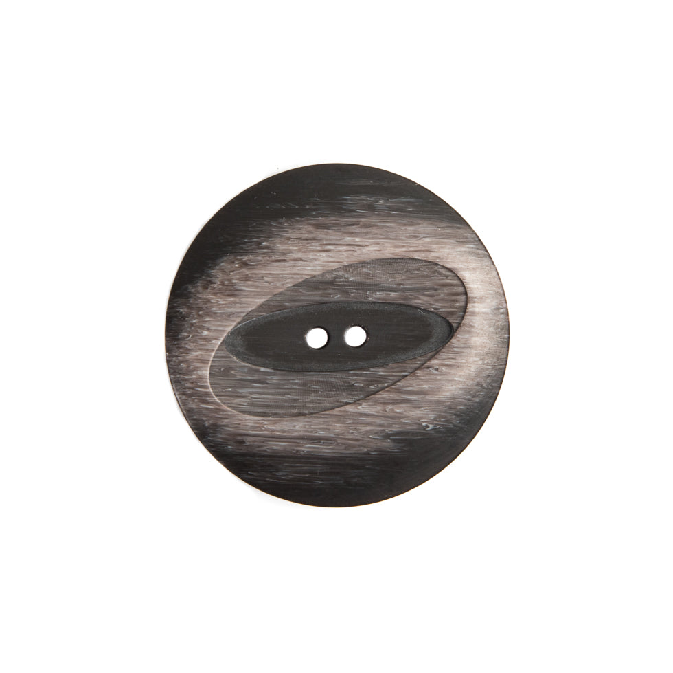 Plastic 2-Hole Button Made in Italy - 36L/23mm - Taupe and Dark Brown Woodgrain with Ovals Plastic 2-Hole Button Made in Italy - 36L/23mm - Taupe and Dark Brown Woodgrain with Ovals