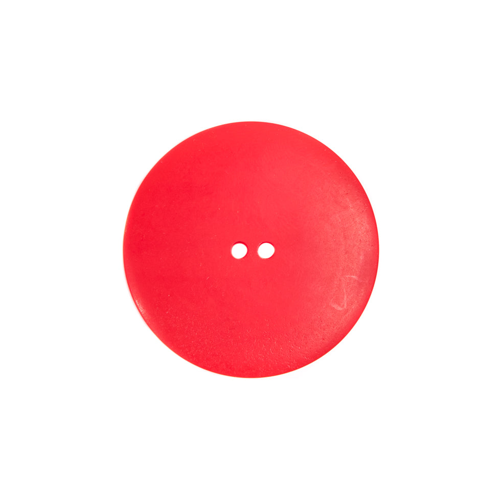 Italian Red Plastic Button - 36L/23mm - Detail Italian Red Plastic Button - 36L/23mm - Detail