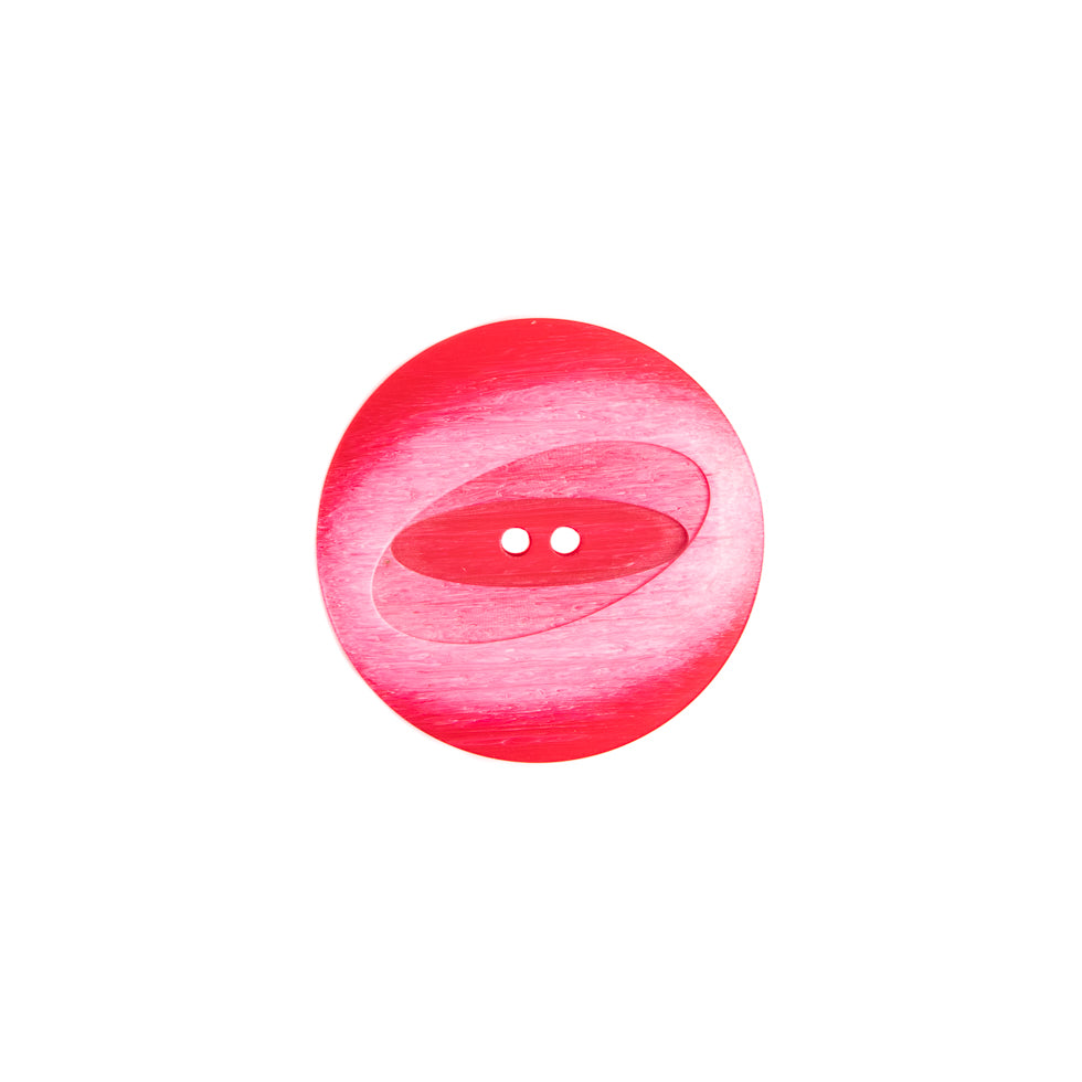 Italian Red 2-Hole Plastic Button - 28L/18mm Italian Red 2-Hole Plastic Button - 28L/18mm