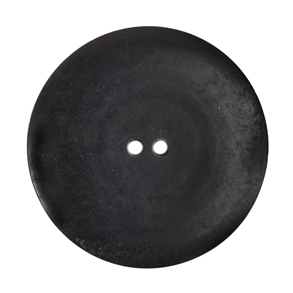 Italian Black Plastic Button - 54L/34mm - Detail Italian Black Plastic Button - 54L/34mm - Detail
