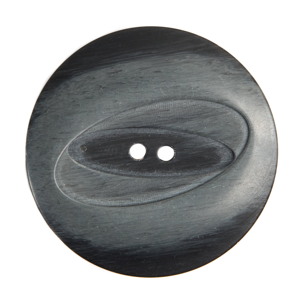 Italian Black Plastic Button - 54L/34mm Italian Black Plastic Button - 54L/34mm