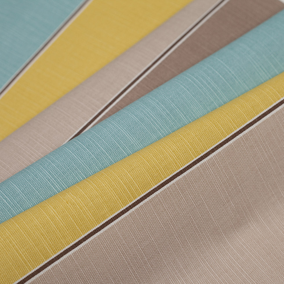 Azure Cotton Woven Wide Stripes Folded Azure Cotton Woven Wide Stripes Folded